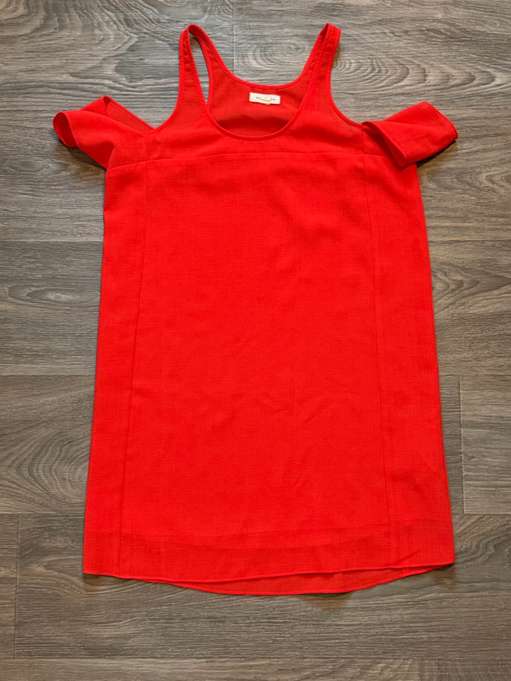 silence + noise Bright Red shift dress